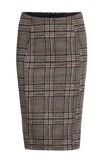 Plaid Pencil Skirt Slide 1