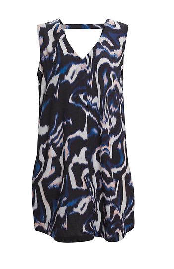Liverpool Sleeveless Double V Neck Dress Slide 1
