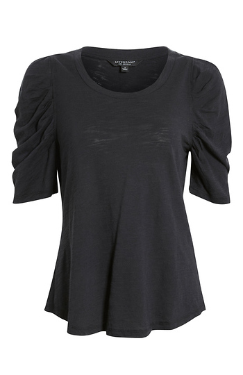 Liverpool Ruched Sleeve Tee Slide 1