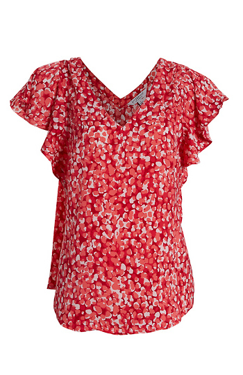 Liverpool Flutter Sleeve Top Slide 1