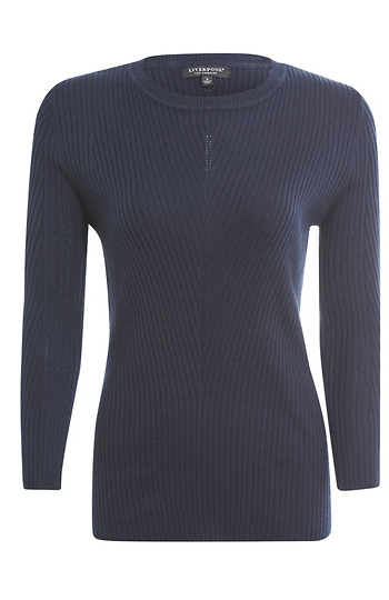 Liverpool Three Quarter Sleeve Sweater Top Slide 1