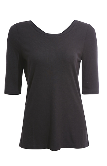 Liverpool Reversible Rib Knit Top Slide 1