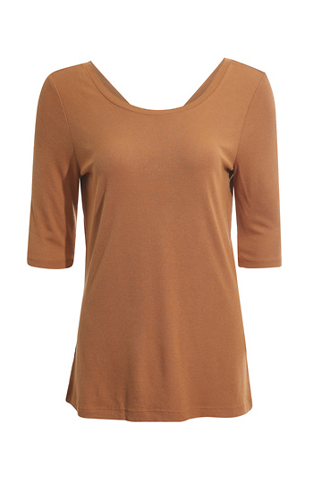 Liverpool Reversible Rib Knit Top Slide 1