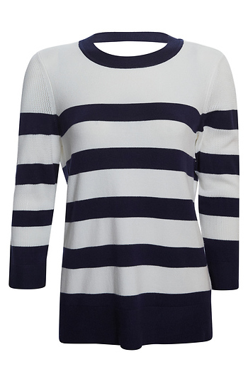 Liverpool Stripe Pattern Knit Top Slide 1