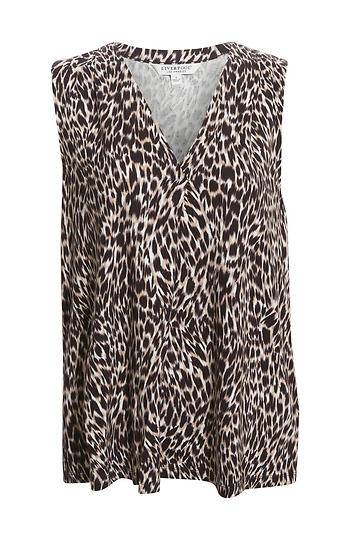 Liverpool Animal Print V Neck Slide 1