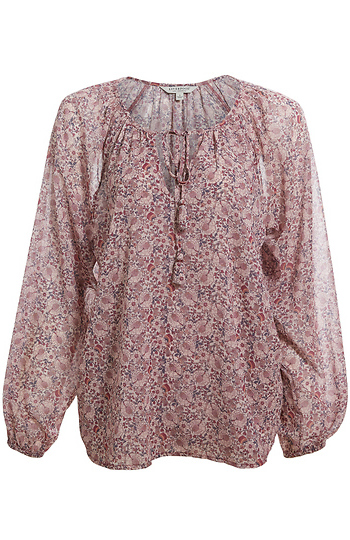 Liverpool Floral Print Split Neck Slide 1