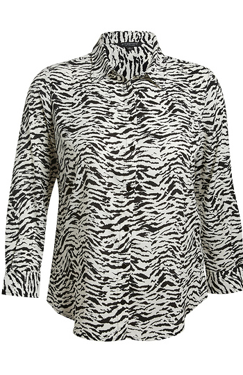 Liverpool Animal Print Button Up Slide 1