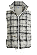 Plaid Pattern Padded Vest