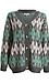 Argyle Pattern Button Front Cardigan Thumb 1