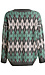 Argyle Pattern Button Front Cardigan Thumb 2