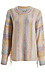 Multicolor Stripe Fringe Sweater Top Thumb 1