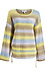 Ruched Drawstring Stripe Pattern Sweater Thumb 1