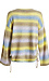 Ruched Drawstring Stripe Pattern Sweater Thumb 2