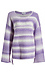 Ruched Drawstring Stripe Pattern Sweater Thumb 1