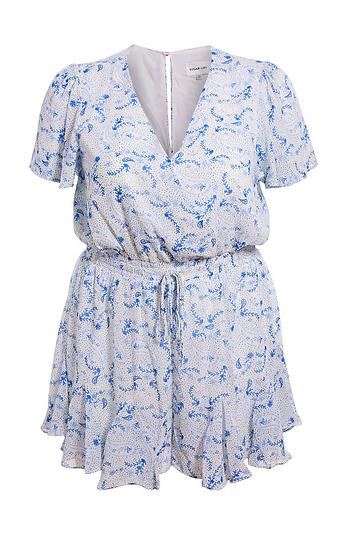 Short Sleeve Floral Romper Slide 1