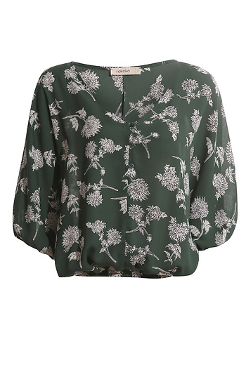 V-Neck Floral Top Slide 1