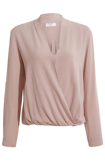 Long Sleeve Surplice Top Slide 1