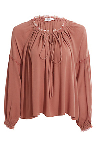 Ruffle Detailed Top With Tie Front Slide 1