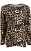 Dolman Sleeve Animal Print Top Thumb 1