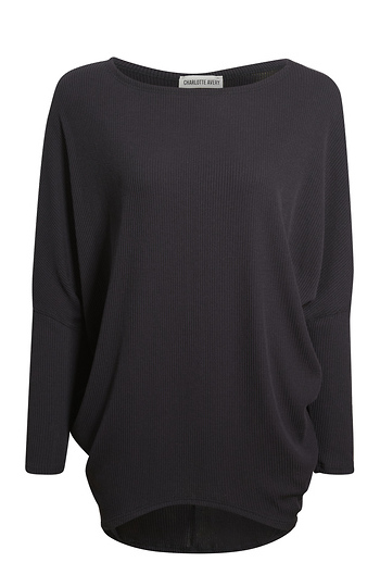 Dolman Sleeve Ribbed Top Slide 1