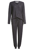 V-Neck Knit Jogger Set