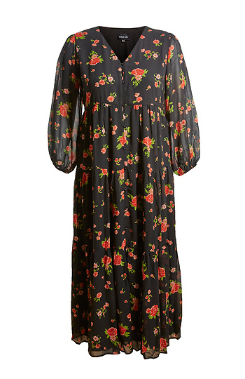 Floral Print Maxi Dress Slide 1