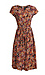 Short Sleeve Floral Print Midi Dress Thumb 1