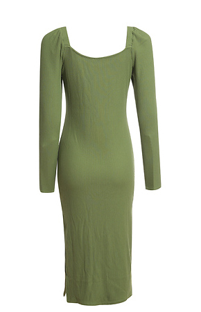 green medieval dress Chartreuse Velvet Bell Sleeve Dress L main image 1