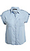 Chambray Hidden Button Front Top Thumb 1