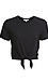 Short Sleeve Tie Front Top Thumb 1