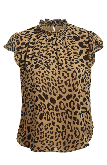 Flutter Sleeve Printed Top Slide 1