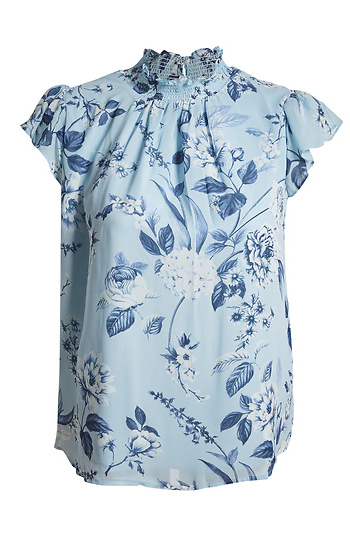 Floral High Neck Top Slide 1