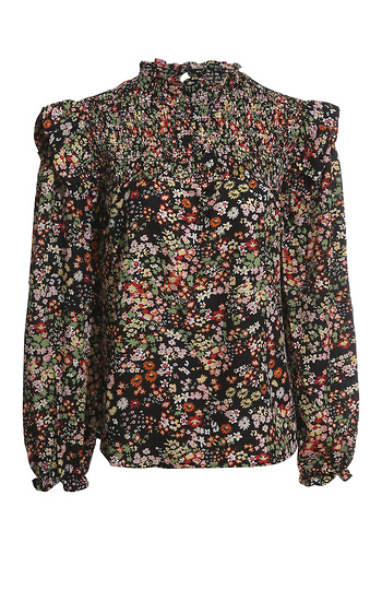 Long Sleeve Floral Print Top Slide 1