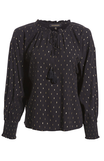 Long Sleeve Printed Blouse Slide 1
