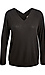 Double V Neck Long Sleeve Top Thumb 1