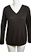 Double V Neck Long Sleeve Top Thumb 2