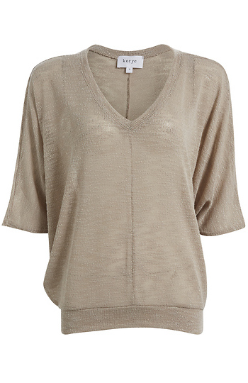 Sloan Short Sleeve Slub Knit Top Slide 1