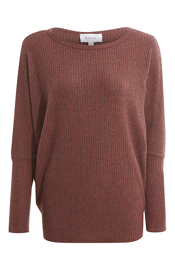Brushed Waffle Knit Top Slide 1
