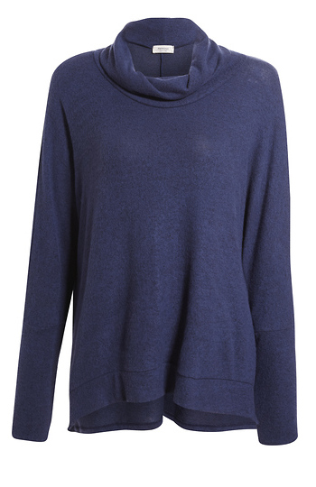 Cowl Neck Brushed Long Sleeve Top Slide 1