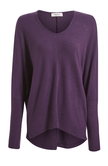 Scoop Neck Loose Long Sleeve Top Slide 1