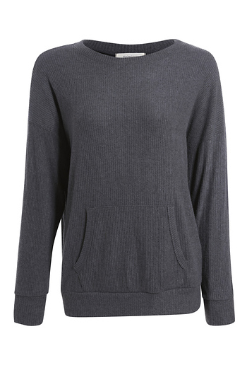 Long Sleeve Brushed Pullover Slide 1
