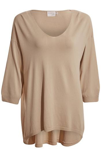 V-Neck Oversized Knit Top Slide 1