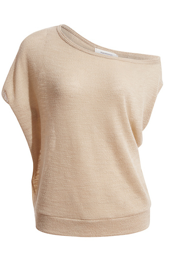 One Shoulder Slub Top Slide 1