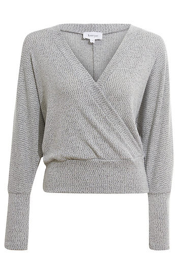 Surplice Front Top with Banded Hem Slide 1