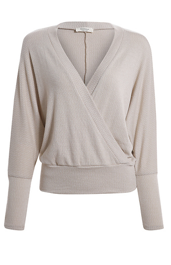 Surplice Front Top with Banded Hem Slide 1