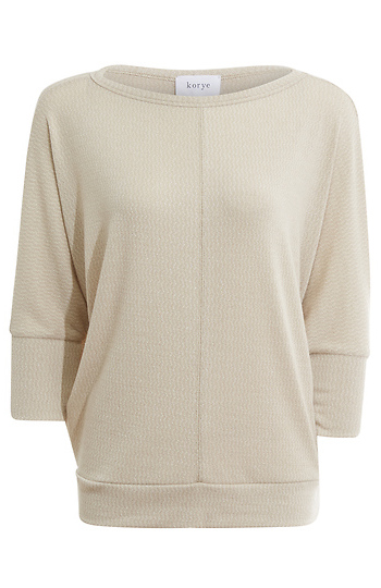 Crew Neck Three Quarter Sleeve Top Slide 1
