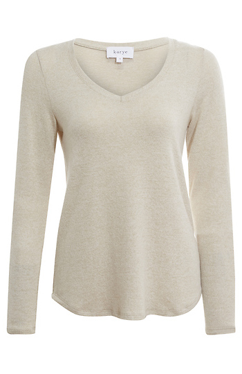 V-Neck Long Sleeve Slide 1