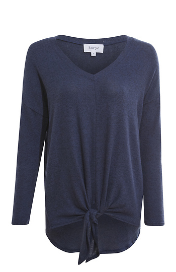 Tie Front Long Sleeve Slide 1