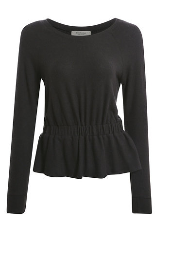 Peplum Knit Long Sleeve Slide 1