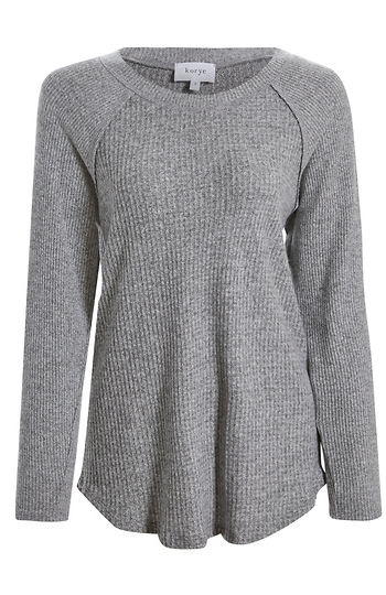 Raglan Waffle Long Sleeve Slide 1